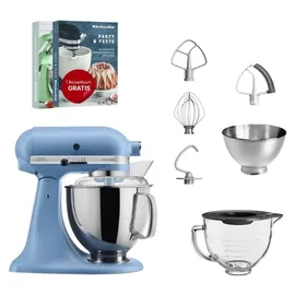 KitchenAid Artisan 5KSM175 Velvet Blue Glasset mit Glasschüssel