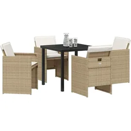 vidaXL Garten Essgruppe 5-tlg. Beige