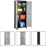 Longziming - The Living Store Kunststoffschrank 68x39x171,5 Cm - Aufbewahrungsbox - Garderobenfach - Werkzeugschrank - Regalsystem - Kunststoffeinrichtung