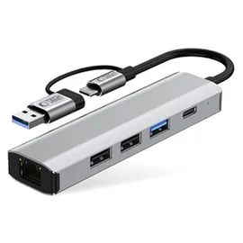 TECH-PROTECT USB-C Adapter 5-in-1 Grau