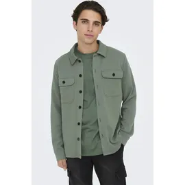 Only & Sons Herren Freizeit Hemd ONSNEWKODYL OVERSHIRT Regular Fit Regular Fit Castor Gray 22021279