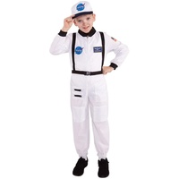 Morph Astronaut Costume Kids, Astronautenanzug Kinder, Raumanzug Kinder, Astronaut Kinder Kostüm, Astronauten Kostüm für Kinder, Astronaut Overall - S (4-6 Jahre)
