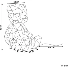 Beliani Led Dekoration Teddybär Hadar Bunt