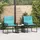 vidaXL Gartenlounge Set 7-tlg. Schwarz/Türkis