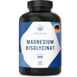 True Nature® Magnesium Kapseln - Bisglycinat (Magnesium Glycinat) 360 St