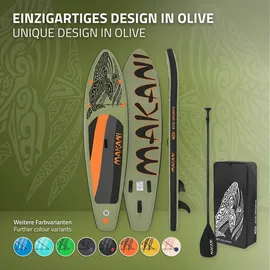 ECD Germany SUP Board Stand Up Paddle Board 320 x 80 x 15 cm olive
