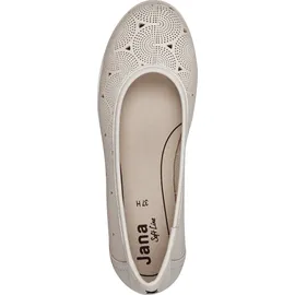 Jana Damen Ballerinas Runde Spitze Vegan, Weiß (White), 38 EU