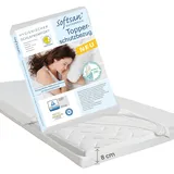 Softsan Extraweich Allergiker Matratzenbezug für Boxspring Topper milbendicht, Höhe 8 cm, Encasing zum Milbenschutz für Hausstauballergiker milbenkotdicht (180 x 200 x 8 cm)