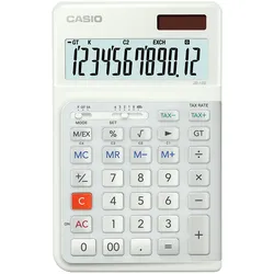 Casio JE-12E-WE Taschenrechner Desktop Einfacher Taschenrechner Weiß