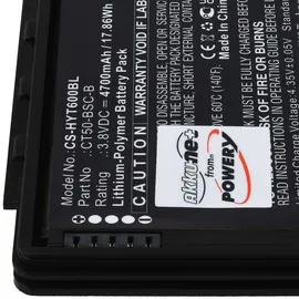 Powery Akku kompatibel mit Honeywell Typ CT50-BSC-B, - Schwarz