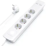 Steckdosenleiste Mehrfachsteckdose Steckerleiste 3680W, 4-fach - Bearware