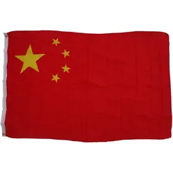Flagge China 90 x 150 cm Fahne mit 2 Ösen 100g/m2 Stoffgewicht Hissflagge zum Hissen