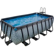 EXIT TOYS EXIT Stone Pool 400 x 200 x 122 cm inkl. Sandfilteranlage und Poolleiter