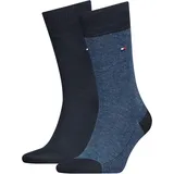 Tommy Hilfiger Herren Socken mit Label-Details im 2er-Pack Modell 'Birdeye', Jeansblau, 43-46