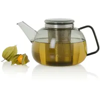 AdHoc Teekanne Yuna GREY aus Borosilikatglas grau getönt 1,6 Liter