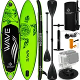 Kesser KESSER® Aufblasbares SUP Board Set Stand Up Paddle Board Premium Surfboard Wassersport 6 Zoll Dick Komplettes Zubehör 130kg