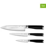WMF 3er-Set: Küchenmesser "Yari" in Schwarz