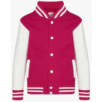 Just Hoods by AWDiS College-Jacke Hot Pink/White 140