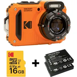 Kodak Digitalkamera 15 Megapixel Opt. Zoom: 4 x Orange inkl. Akku, inkl. Blitzgerät, inkl. Speicherkarte Bildstabilisierung, WiFi,