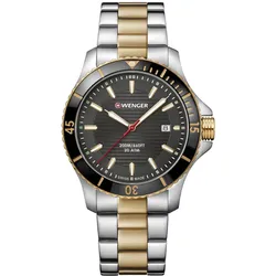 Wenger Seaforce 43mm Herrenuhr 2-Tone silber/gold