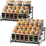 mayzolop Gewürzregal 4 Etagen 34 x 0 x 0 cm Schwarz