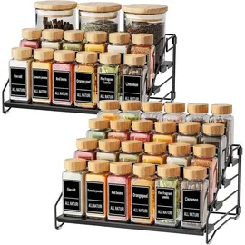 mayzolop Gewürzregal 4 Etagen 34 x 0 x 0 cm Schwarz