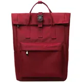 JIABAOZ Rolltop-Rucksack Damen Laptop Rucksack, Vielseitiger Tagesrucksack mit Rollverschluss,Wasserdichter Rucksack für Beruf, Schule und Reisen (Kleine,Burgunderrot)