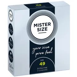 Mister Size «49» elegant & feinfühlig - Maßkondome (3 Kondome) 3 St