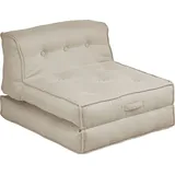 INOSIGN Sessel »Pia« Loungesessel in 2 Größen, mit Schlaffunktion und Pouf-Funktion., beige