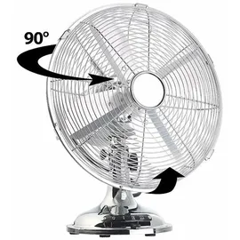 Sichler Haushaltsgeräte Vollmetall Tischventilator 30 cm Retro