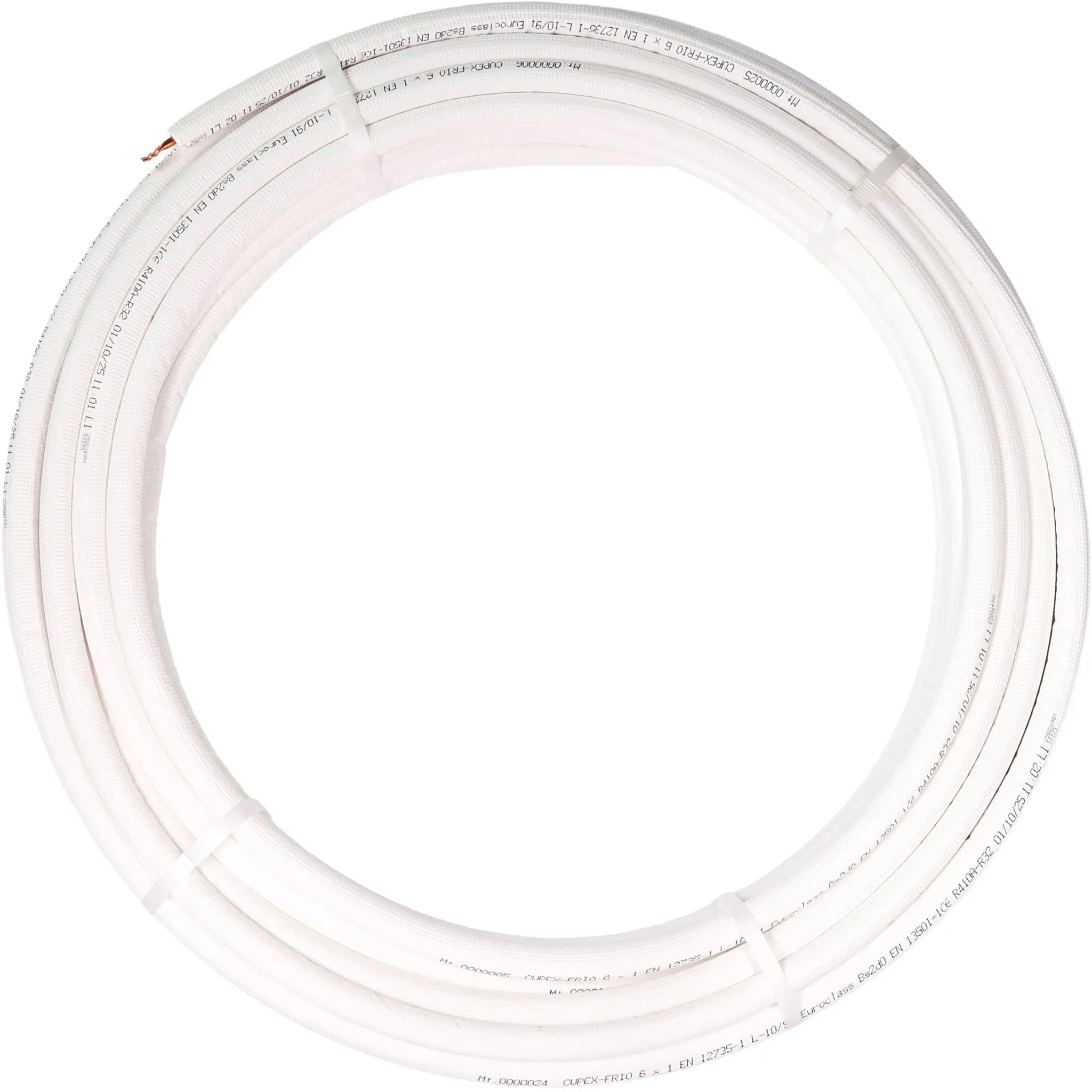Zewotherm 33010019 ZEWO Cool Kältemittelleitung, isoliert CU-Rohr 3/8‘‘ x 0,8 mm, schwerentflammbare Isolierung, UV-beständig, witterungsbeständig, hohe Wandungsstärke, 25 m