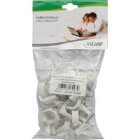 InLine InLine® Kabelschelle 20mm rund, weiß, 50 Stück