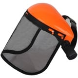 BSTCAR Kettensägen-Schutzhelm Forsthelm, Forstschutzhelm mit Maschenvisier, Schlagfeste, Bequeme Schutzhelm-Sicherheitsausrüstung,Orange, Einheitsgröße