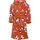 Playshoes Fleece-Bademantel Fußball in Orange | Gr.: 86/92