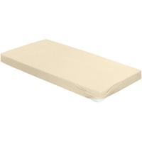 BIERBAUM Spannbettlaken »Jersey«, aus Baumwolle mit Elasthan für Matratzen bis 30 cm Höhe, Bettlaken, beige
