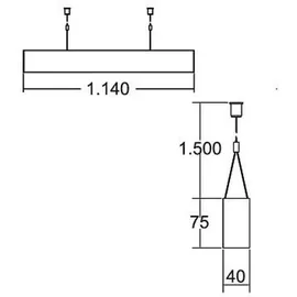 Brumberg BIRO40 1-flg. 114 cm rechteckig