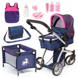 Bayer Design Kombi-Puppenwagen Mega Set NEU