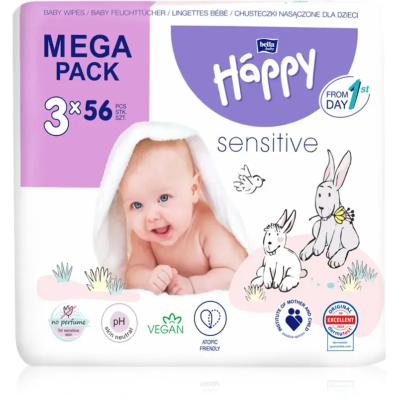 BELLA Baby Happy Sensitive Feuchttücher 3x56 St.