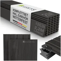 Juskys Terrassendiele 220 cm grau