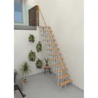 Minka Mittelholmtreppe Joker 35 304 cm Holz/Metall Weiß