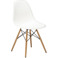 Vitra Stuhl Eames Plastic Side Chair DSW 83x46.5x55 cm, Gestell:  eichefarbig, Designer Charles & Ray Eames