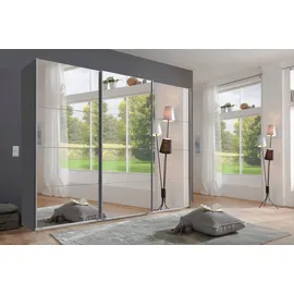 WIMEX Schwebetürenschrank England 270 x 236 x 65 cm Grau/Schwarz