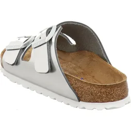 Birkenstock Arizona Weichbettung Naturleder schmal metallic silver 40