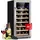 Klarstein Weinkühlschrank, Getränkekühlschrank Schmal, Kühlschrank mit Glastür, Getränkekühlschränke Freistehend, Weinkühlschrank Klein, Weinkühlschränke 1 Zone, UV-Schutz, 5-18 °C, 38 Uno