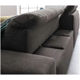 Set One by Musterring Ecksofa "SO 1200 inkl. Sitztiefen- & Rückenverstellung für hohen Sitzkomfort", braun (graubraun gba 34), B:276cm H:89cm T:198cm, 100% Polyester, SET ONE BY MUSTERRING, Sofas, Ecksofa, wahlweise mit Bettfunktion und Stauraum, L-Form, auch in Cord Bezug