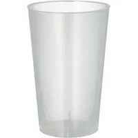 Papstar 500 Plastikbecher PP 0,3 l Ø 7,8 cm · 11,8 cm transluzent unzerbrechlich Mehrwegbecher