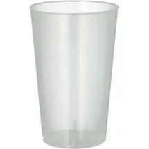 Papstar 500 Plastikbecher PP 0,3 l Ø 7,8 cm · 11,8 cm transluzent unzerbrechlich Mehrwegbecher