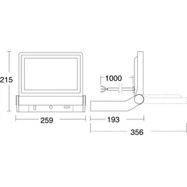 Steinel XLED ONE XL Anthrazit ohne Sensor, Panel schwenkbar