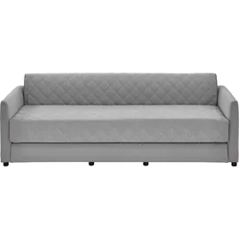 Atlantic Home Collection Schlafsofa, mit Bettfunktion, inklusive Topper mit abnehmbarem Bezug grau