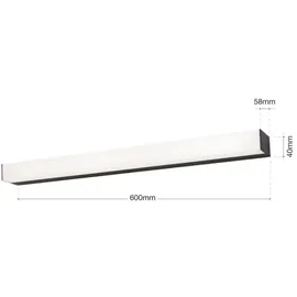 Orion - LED-Spiegelbeleuchtung HORIZON LED/12W/230V 60 cm IP44 schwarz - Schwarz
